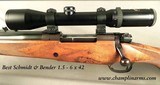 LEFT HAND DAKOTA 416 REM. MAG AFRICAN BEST GRADE - UNFIRED - EARLIER DAKOTA - SCHMIDT & BENDER 1.5 x 6 - 1/4 RIB with a FIXED STANDING SIGHT - 100% - Image 2 of 5