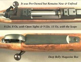 LEFT HAND DAKOTA 416 REM. MAG AFRICAN BEST GRADE - UNFIRED - EARLIER DAKOTA - SCHMIDT & BENDER 1.5 x 6 - 1/4 RIB with a FIXED STANDING SIGHT - 100% - Image 3 of 5