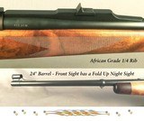 LEFT HAND DAKOTA 416 REM. MAG AFRICAN BEST GRADE - UNFIRED - EARLIER DAKOTA - SCHMIDT & BENDER 1.5 x 6 - 1/4 RIB with a FIXED STANDING SIGHT - 100% - Image 5 of 5