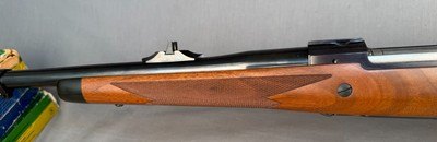 Ruger M77 Hawkeye Hunter LEFT HAND Threaded in 375 Ruger  LIKE NEW 100% WOOD 100% Checkering 100% Blue - Image 6 of 12
