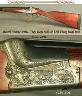 MERKEL 20 BORE - 1986 CLASSIC SUHL - MADE WHEN it WAS the REAL THING - ALSO HAVE a 28 & 16 NEARLY IDENTICAL - MODEL 201E -SINGLE NON-SELECTIVE TRIGGER - Image 1 of 5