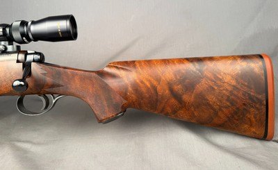 Savage Action Custom Rifle Left Hand in 22-250 REMINGTON 22In Barrel Beautiful Wood BSA Platinum Scope 6-24x - Image 8 of 12