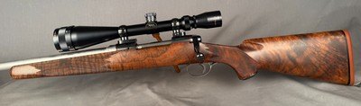 Savage Action Custom Rifle Left Hand in 22-250 REMINGTON 22In Barrel Beautiful Wood BSA Platinum Scope 6-24x - Image 2 of 12