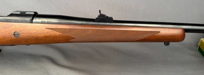Ruger M77 Hawkeye Hunter LEFT HAND Threaded in 338 RCMLIKE NEW 100% WOOD 100% Checkering 100% Blue - Image 4 of 10