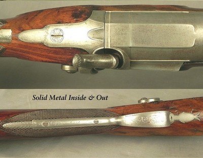 WESTLEY RICHARDS 4 BORE PERCUSSION SHOULDER WATERFOWLER PUNT GUN - 14 Lbs. 10 Oz. - 42
