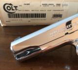 Colt NIB Bright Stainless National Match Gold Cup Enhanced 45 - 3 of 10
