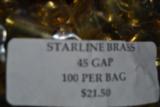 STARLINE 45 GAP BRASS NEW AND UNPRIMED - 1 of 1