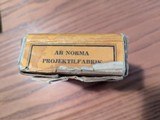 Collectible Norma 7.9X57mm (8X57J) 0.318 inch 2 NOS cartridges and 8 Once-fired cases in Box - 3 of 4