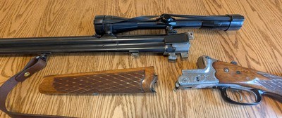 HEYM 55 7X57R/12gauge 1952 Engraved Combination Gun with Factory Mounted Variable Scope - Image 4 of 7