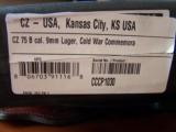 CZ Model 75B "COLD WAR" COMMERATIVE 9 MM PISTOL # 30 OF 999 MADE MIB - 8 of 8