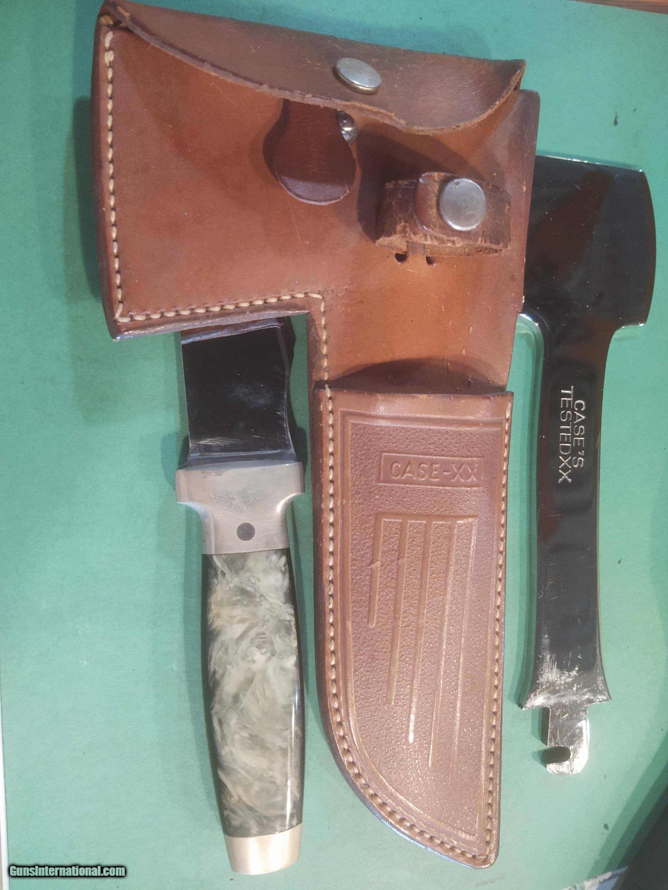 CASE XX Hunting Knife Hatchet Combo, Dual Sheath, Vintage, Near Mint