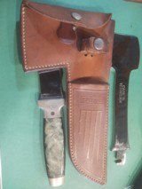 CASE XX Hunting Knife Hatchet Combo, Dual Sheath, Vintage, Near Mint!