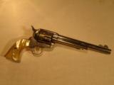 1873 Colt Single Action Army .45 SAA Silver Plated w/ Pearl Grips 7 1/2