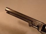 1851 Colt Navy Percussion Revolver Factory Gustave Young Engraved & Ivory Grips, Scarce "London" Style Iron Backstrap & Triggerguard - 11 of 15