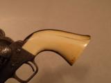 1851 Colt Navy Percussion Revolver Factory Gustave Young Engraved & Ivory Grips, Scarce "London" Style Iron Backstrap & Triggerguard - 6 of 15