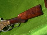 1873 Winchester Factory Engraved .44-40 Deluxe Rifle - Ulrich $10 Engraved Bison Gold & Nickel 1 of 1000 Inscribed Pistol Grip 4X Wood - 13 of 15