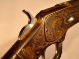 1873 Winchester Factory Engraved .44-40 Deluxe Rifle - Ulrich $10 Engraved Bison Gold & Nickel 1 of 1000 Inscribed Pistol Grip 4X Wood - 2 of 15