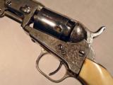 1849 Colt Pocket Pistol Factory Engraved Gustave Young Ivory Grips Nickel Percussion Revolver 1856 - 12 of 15