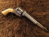 1873 Colt Single Action Army .45 Nickel Ivory 7 1/2" Letter 1881 Antique 1st Generation SAA - 4 of 15