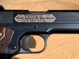 1911 Colt Semi Auto 45 WWI Officer Presentation 1917 Excellent - 4 of 11
