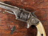 American Standard Tool Co. Pocket Revolver Factory Engraved Wexell & DeGress Lion Grips Ivory RARE - 3 of 15