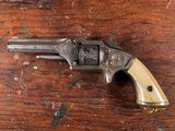 American Standard Tool Co. Pocket Revolver Factory Engraved Wexell & DeGress Lion Grips Ivory RARE - 4 of 15