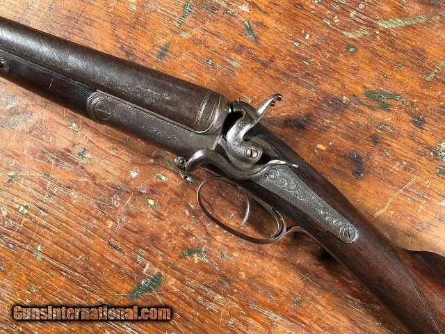 J.P. Clabrough & Bros Double Barrel Sidelever Shotgun 1872 Inscribed ...