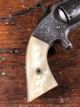 Smith & Wesson No. 2 Old Model Army Nimschke Engraved Silver Inlaid Pearl Civil War Era - 12 of 15