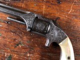 Smith & Wesson No. 2 Old Model Army Nimschke Engraved Silver Inlaid Pearl Civil War Era - 3 of 15