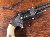 Smith & Wesson No. 2 Old Model Army Nimschke Engraved Silver Inlaid Pearl Civil War Era - 1 of 15
