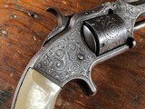 Smith & Wesson No. 2 Old Model Army Nimschke Engraved Silver Inlaid Pearl Civil War Era - 8 of 15