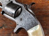 Smith & Wesson No. 2 Old Model Army Nimschke Engraved Silver Inlaid Pearl Civil War Era - 9 of 15
