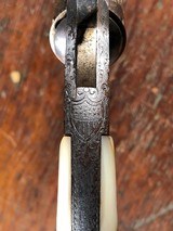 Smith & Wesson No. 2 Old Model Army Civil War Nimschke Engraved Silver & Gold Pearl Grips Patriotic Shield RARE - 10 of 15