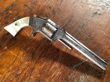 Smith & Wesson No. 2 Old Model Army Civil War Nimschke Engraved Silver & Gold Pearl Grips Patriotic Shield RARE - 13 of 15
