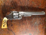Smith & Wesson No. 3 American Transition First Model Revolver Nimschke Engraved Carved Ivory .44 S&W RARE - 4 of 15