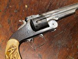 Smith & Wesson No. 3 American Transition First Model Revolver Nimschke Engraved Carved Ivory .44 S&W RARE - 5 of 15