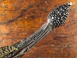 1795 Balkan Miquelet Flintlock Rat Tail Sash Pistol Massive Ornate Relief Carved & Engraved Silver Stock - 9 of 15