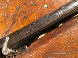 Large Chief's Grade North African/Mediterranean 4 Gauge Flintlock Blunderbuss Bone & Silver Inlay Ebony Stock - 7 of 15