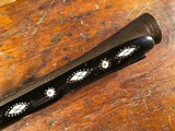 Large Chief's Grade North African/Mediterranean 4 Gauge Flintlock Blunderbuss Bone & Silver Inlay Ebony Stock - 8 of 15