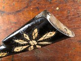 Large Chief's Grade North African/Mediterranean 4 Gauge Flintlock Blunderbuss Bone & Silver Inlay Ebony Stock - 12 of 15