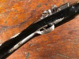 Large Chief's Grade North African/Mediterranean 4 Gauge Flintlock Blunderbuss Bone & Silver Inlay Ebony Stock - 3 of 15