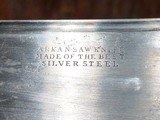 1830's Silver Mounted "Arkansas Knife" English Dog Bone Clip Point Bowie Knife Silver Sheath Rosewood *RARE* - 9 of 11