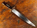 1830's Silver Mounted "Arkansas Knife" English Dog Bone Clip Point Bowie Knife Silver Sheath Rosewood *RARE* - 5 of 11