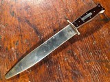 1830's Silver Mounted "Arkansas Knife" English Dog Bone Clip Point Bowie Knife Silver Sheath Rosewood *RARE* - 3 of 11
