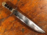 1840 Rodgers & Sons Marked Rose New York American Coffin Handle Clip Point Bowie Knife *RARE* - 2 of 10