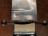 1840 Rodgers & Sons Marked Rose New York American Coffin Handle Clip Point Bowie Knife *RARE* - 4 of 10