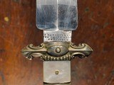 Samuel Hancock & Sons Sheffield Civil War Spear Point Bowie Knife Patriotic Eagle Motto Pearl EXCELLENT *RARE* - 11 of 15