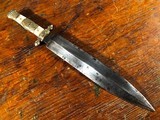 Samuel Hancock & Sons Sheffield Civil War Spear Point Bowie Knife Patriotic Eagle Motto Pearl EXCELLENT *RARE* - 13 of 15