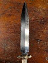 Samuel Hancock & Sons Sheffield Civil War Spear Point Bowie Knife Patriotic Eagle Motto Pearl EXCELLENT *RARE* - 9 of 15