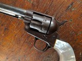 1873 Colt Single Action Army .45 Revolver 4 3/4" Nickel Pearl 1st Gen SAA Blackpowder Frame 1884 - 2 of 15